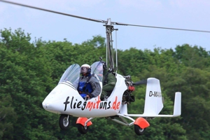 Gyrocopter selber fliegen Flugplatz Dinslaken Schwarze Heide